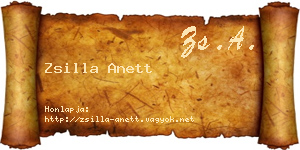 Zsilla Anett névjegykártya